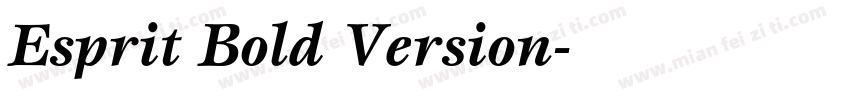Esprit Bold Version字体转换
